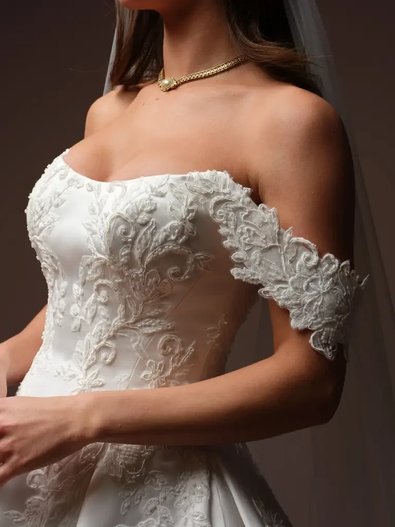 model wearing a bridal gown