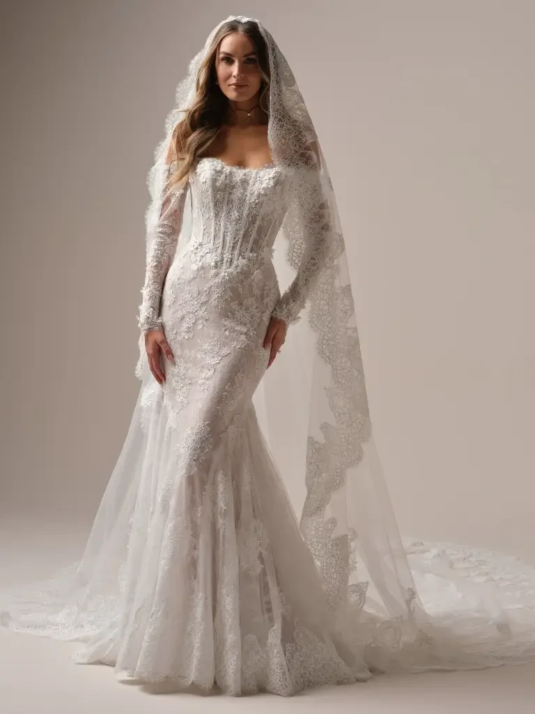 model wearing a bridal gown