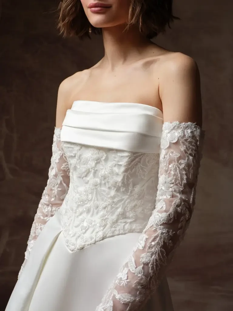 model wearing a bridal gown