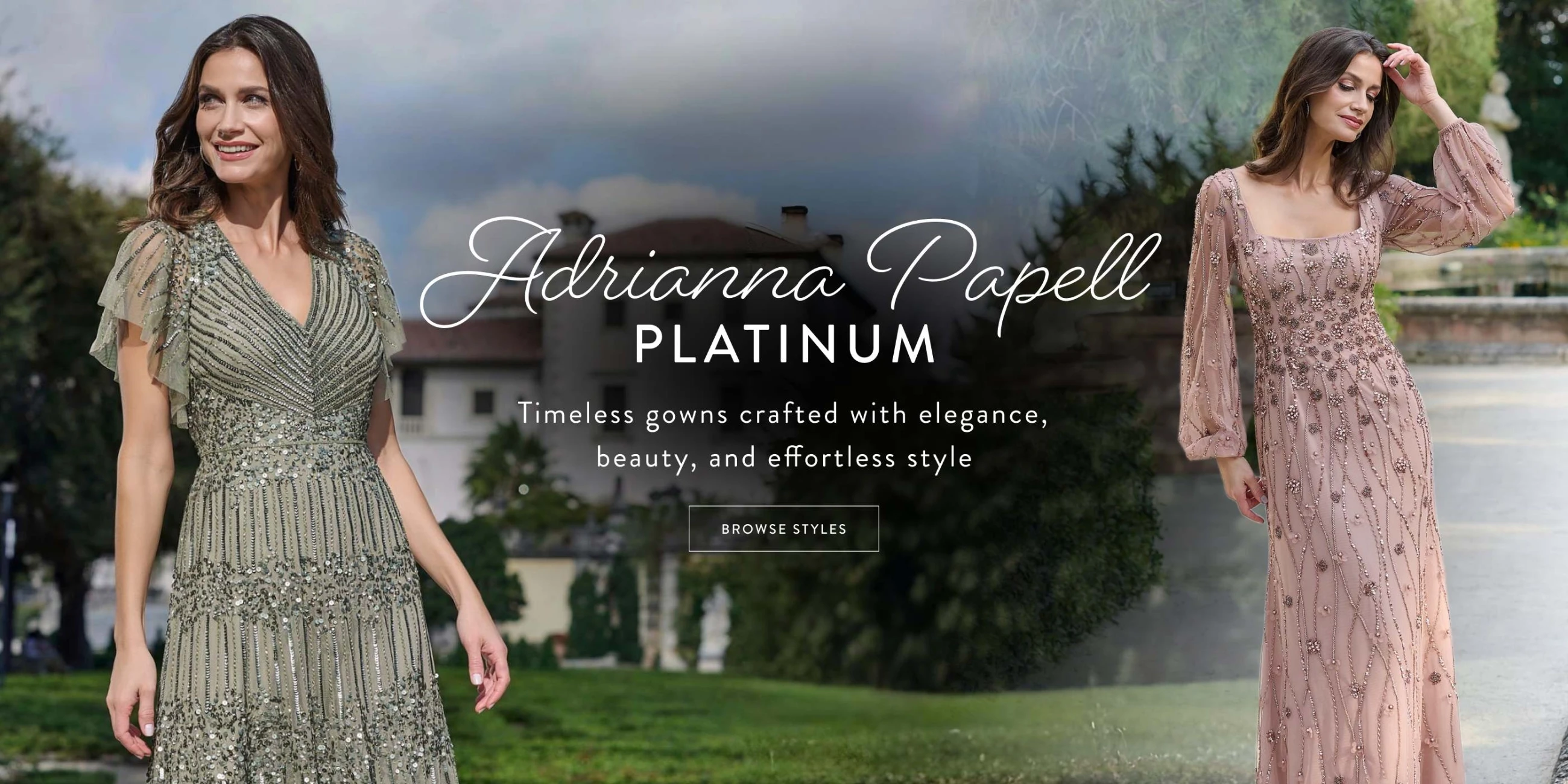 Adrianna Papell Platinum Desktop Banner