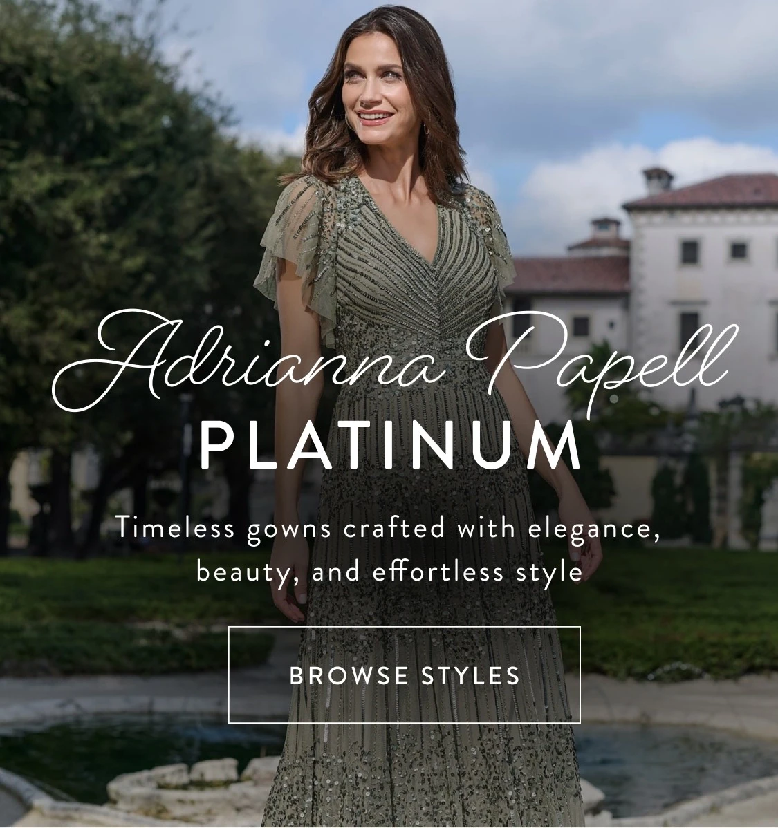 Adrianna Papell Platinum Mobile Banner